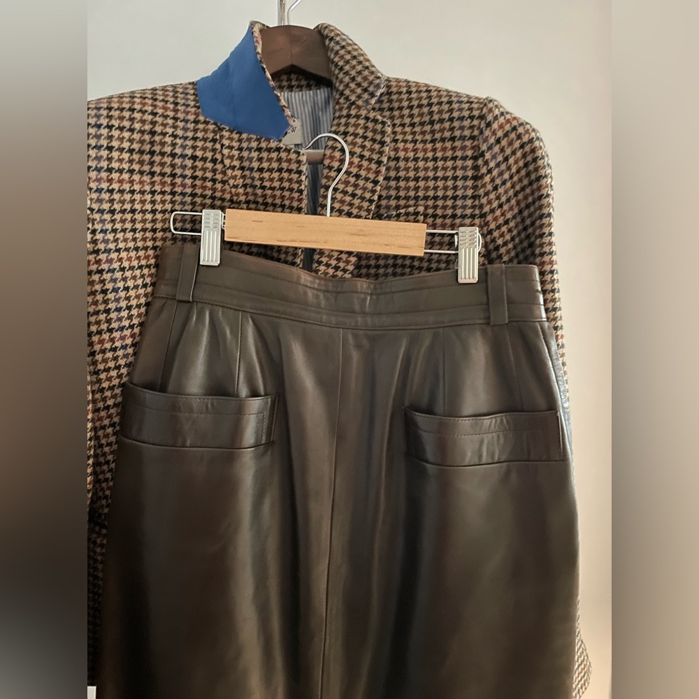 Vintage - Yves Saint-Laurent Genuine Leather Skirt